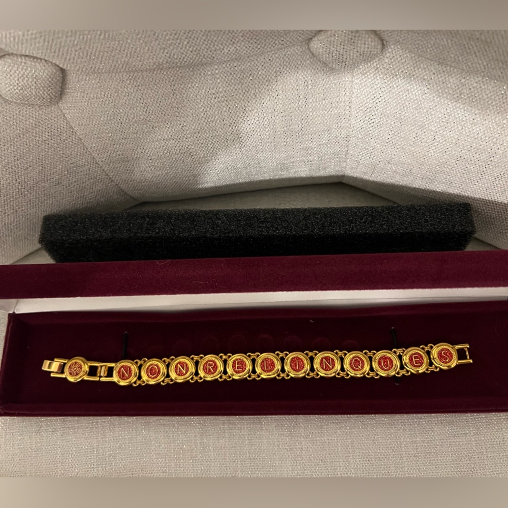 Camrose and Kross Jackie Kennedy Castellani Red Enamel Bracelet